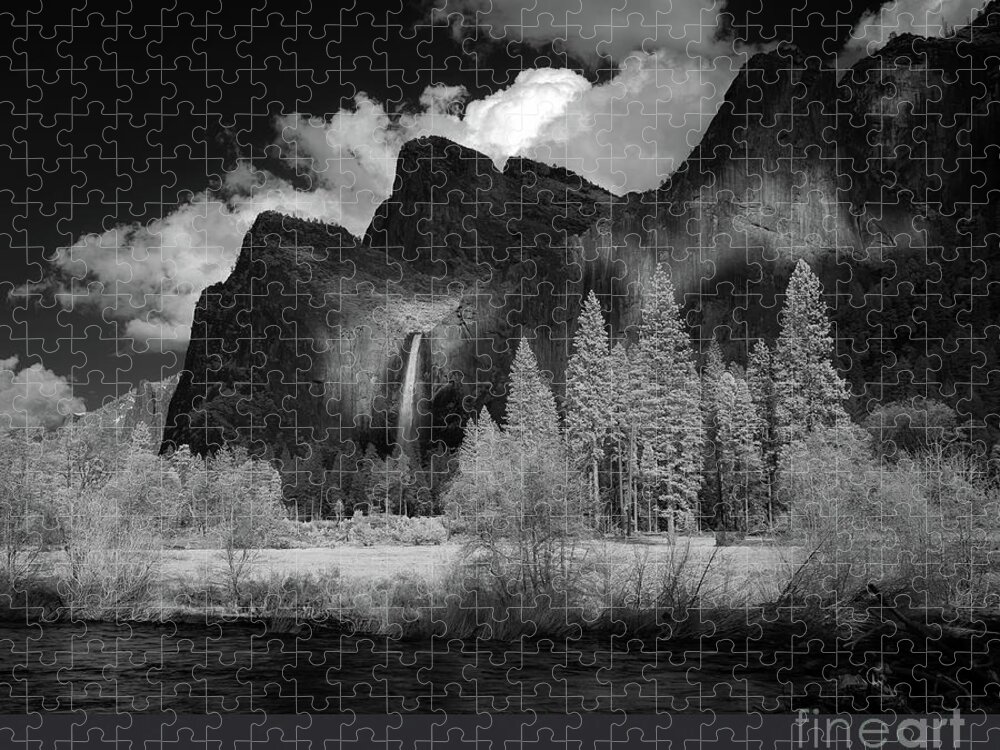 Yosemite Jigsaw Puzzle featuring the photograph Yosemite 2 logo by Izet Kapetanovic