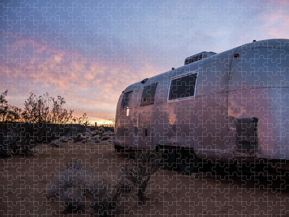 Joshua Tree Jigsaw Puzzle featuring the photograph Yucca Valley Airstream by Chris Goldberg