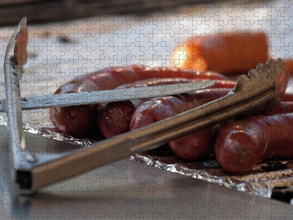 Polish Sausages Jigsaw Puzzle featuring the photograph Yummy Polish Sausages by Tatiana Travelways