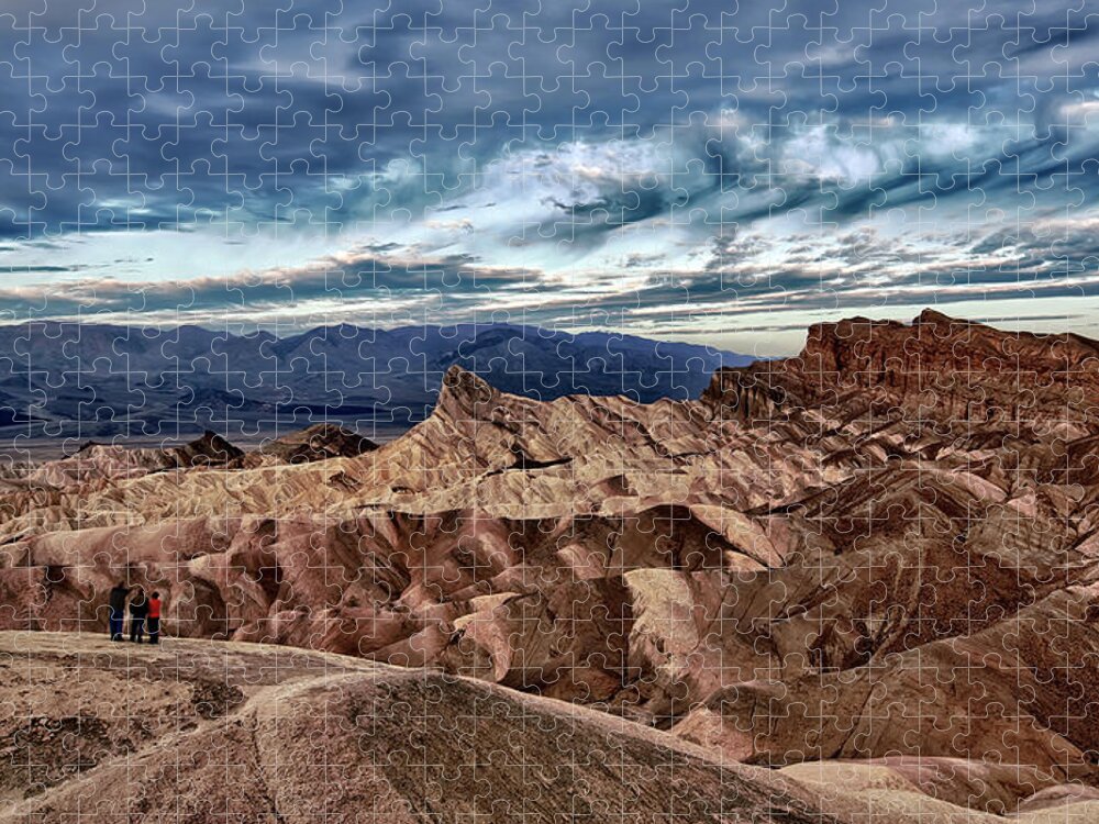 Ca Jigsaw Puzzle featuring the photograph Zabriskie Point at Sunrise by Cheryl Strahl