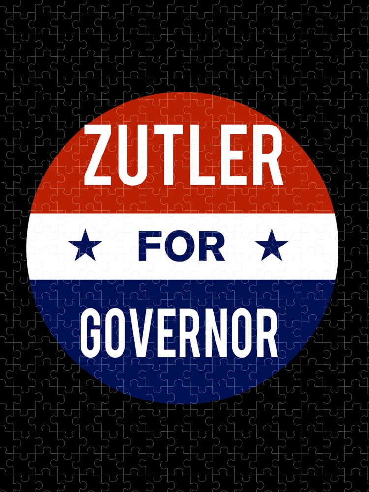 Election Jigsaw Puzzle featuring the digital art Zutler For Governor by Flippin Sweet Gear