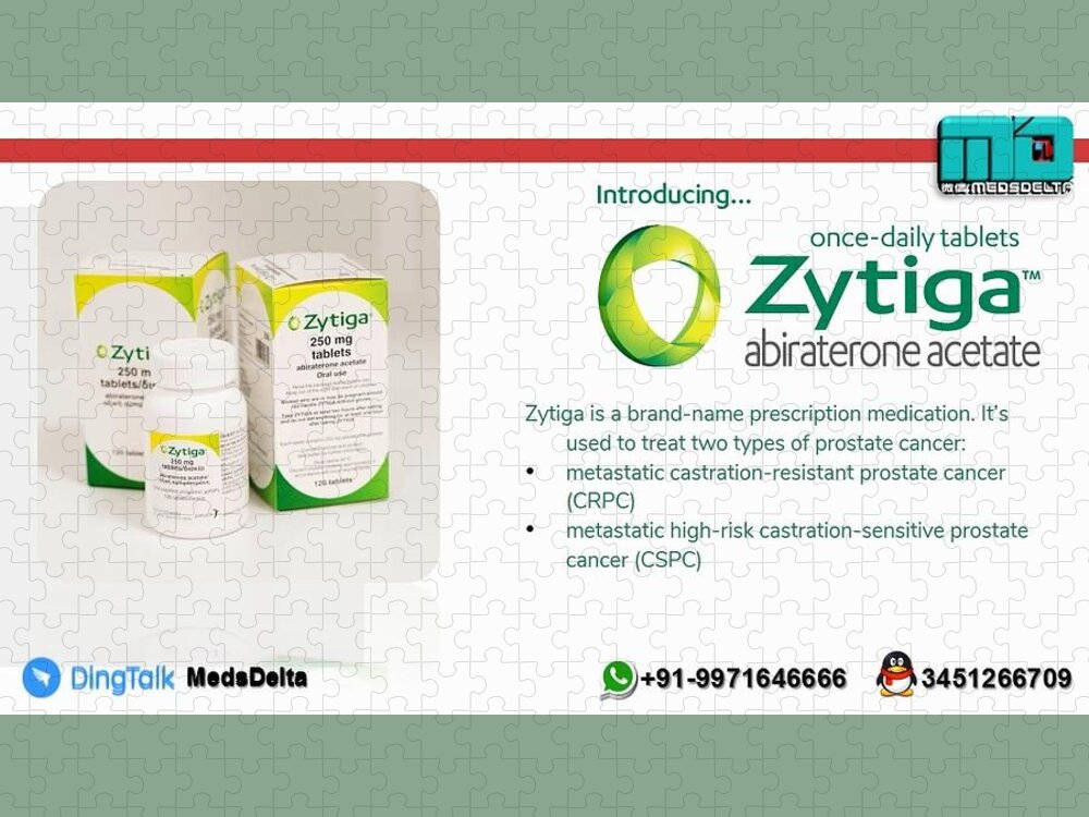 Zytiga Tablets Jigsaw Puzzle featuring the photograph Zytiga 250mg Abiraterone Tablet Price Online by MedsDelta
