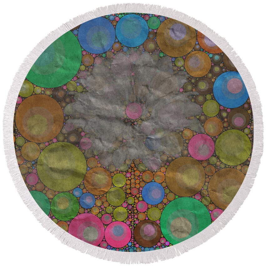 Circles Round Beach Towel featuring the digital art Brewed in Percolator by Dorian Hill