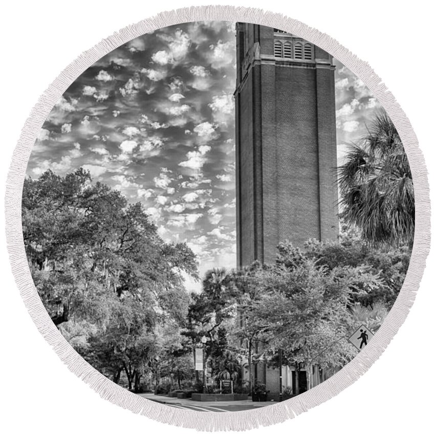 University Of Florida Round Beach Towel featuring the photograph Century Tower #2 by Howard Salmon