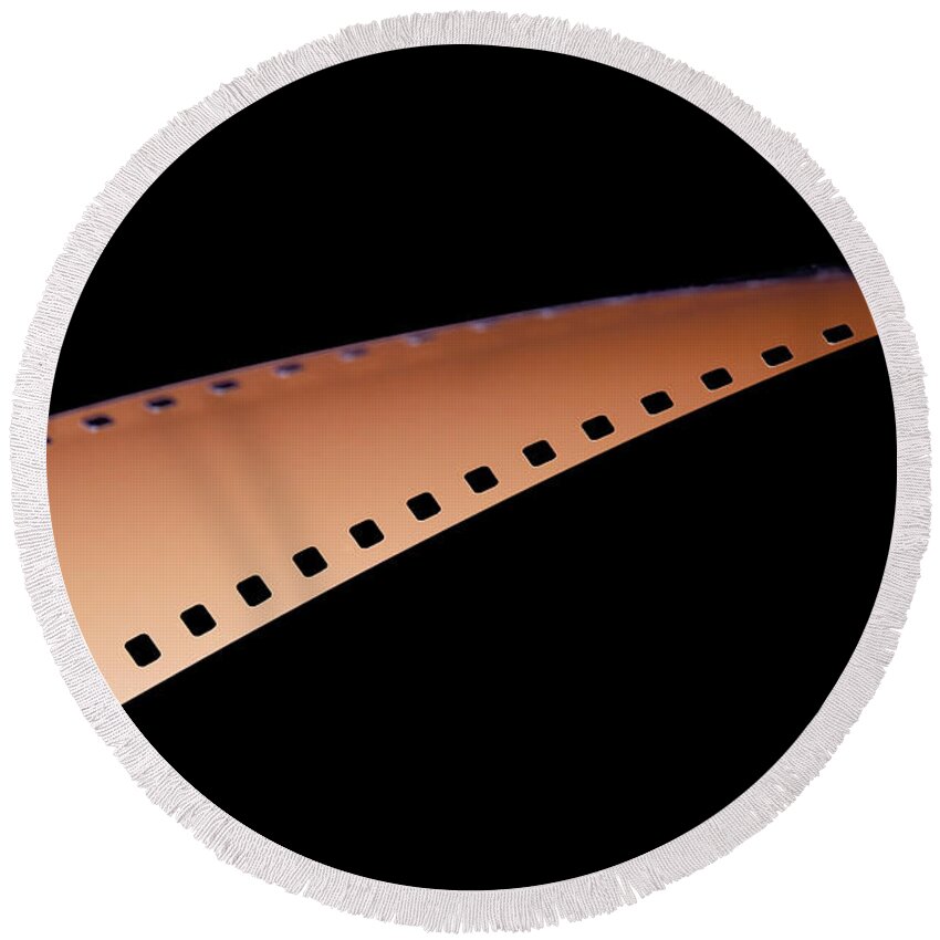 35mm Round Beach Towel featuring the photograph Film Strip #1 by THP Creative