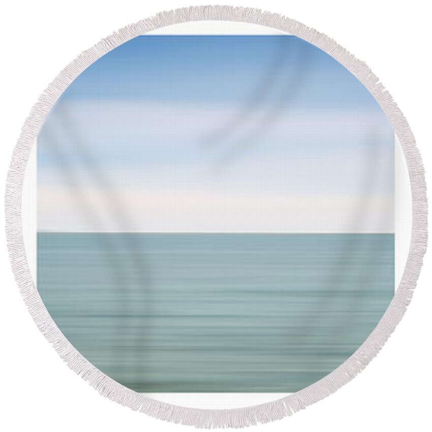 Ocean Round Beach Towel featuring the photograph Fishers Island Sound #1 by Sabine Jacobs