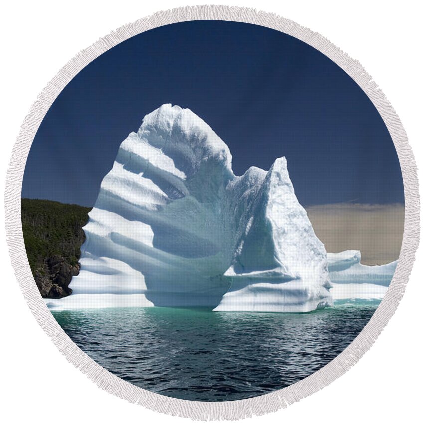 Iceberg Round Beach Towel featuring the photograph Iceberg #1 by Liz Leyden