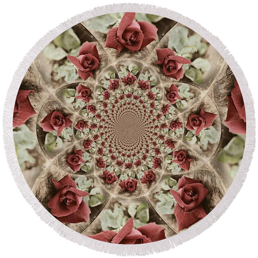 Roses Round Beach Towel featuring the photograph Soft Beauty #2 by Clare Bevan