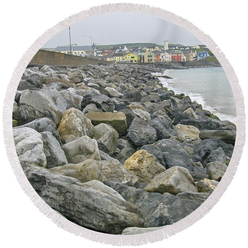 Ireland Round Beach Towel featuring the photograph The Shores of Ireland #2 by Brenda Brown