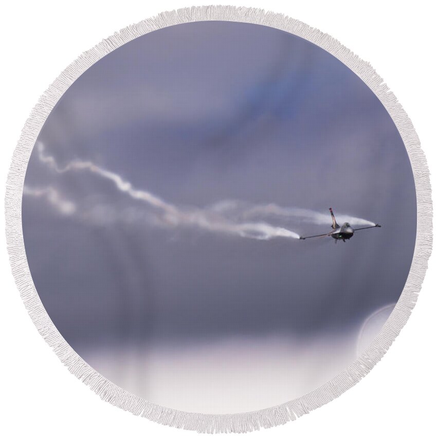 F16 Round Beach Towel featuring the photograph f16 #10 by Ang El