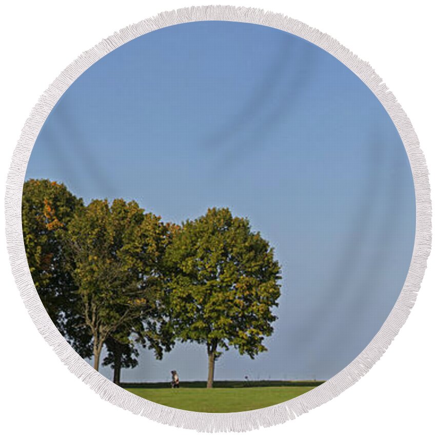 Canadian Round Beach Towel featuring the photograph 130918p135 by Arterra Picture Library