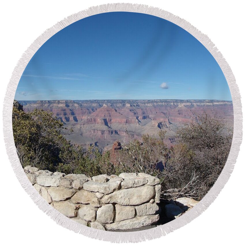 Grand Canyon Round Beach Towel featuring the photograph Grand Canyon #2 by David S Reynolds