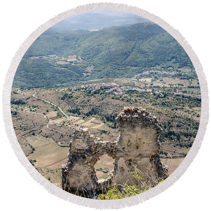 Italy Round Beach Towel featuring the photograph Italian Landscape - Abruzzo #5 by AM FineArtPrints