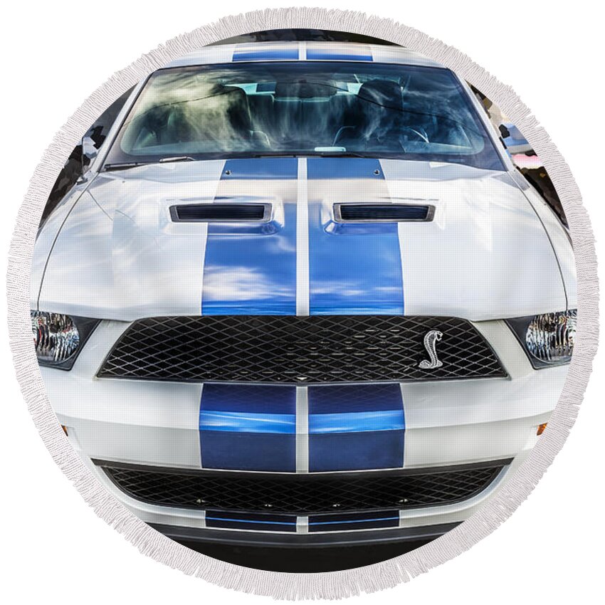 2007 Mustang Round Beach Towel featuring the photograph 2007 Ford Shelby Mustang GT500 by Rich Franco