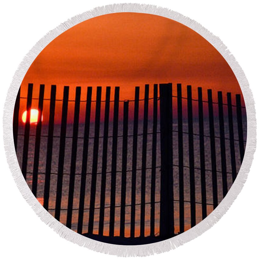 Sunrise Round Beach Towel featuring the photograph Beach Sunrise #3 by David Kay