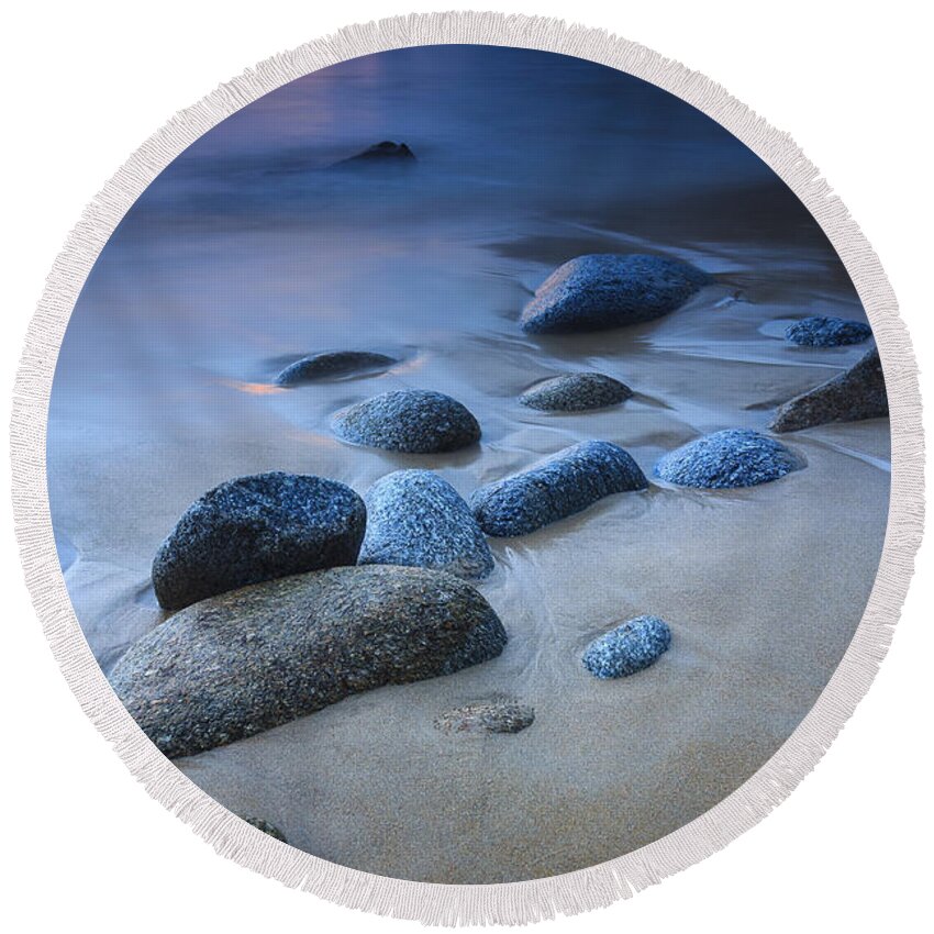 Seascape Round Beach Towel featuring the photograph Campelo Beach Galicia Spain #4 by Pablo Avanzini