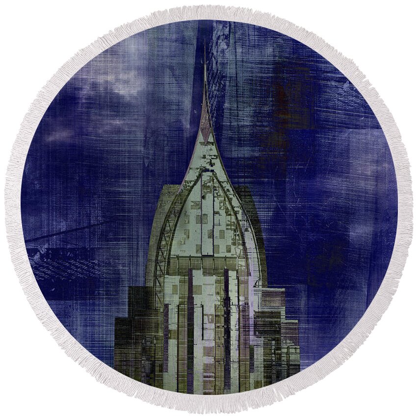 Building Round Beach Towel featuring the photograph Abstract Architecture by Judy Hall-Folde