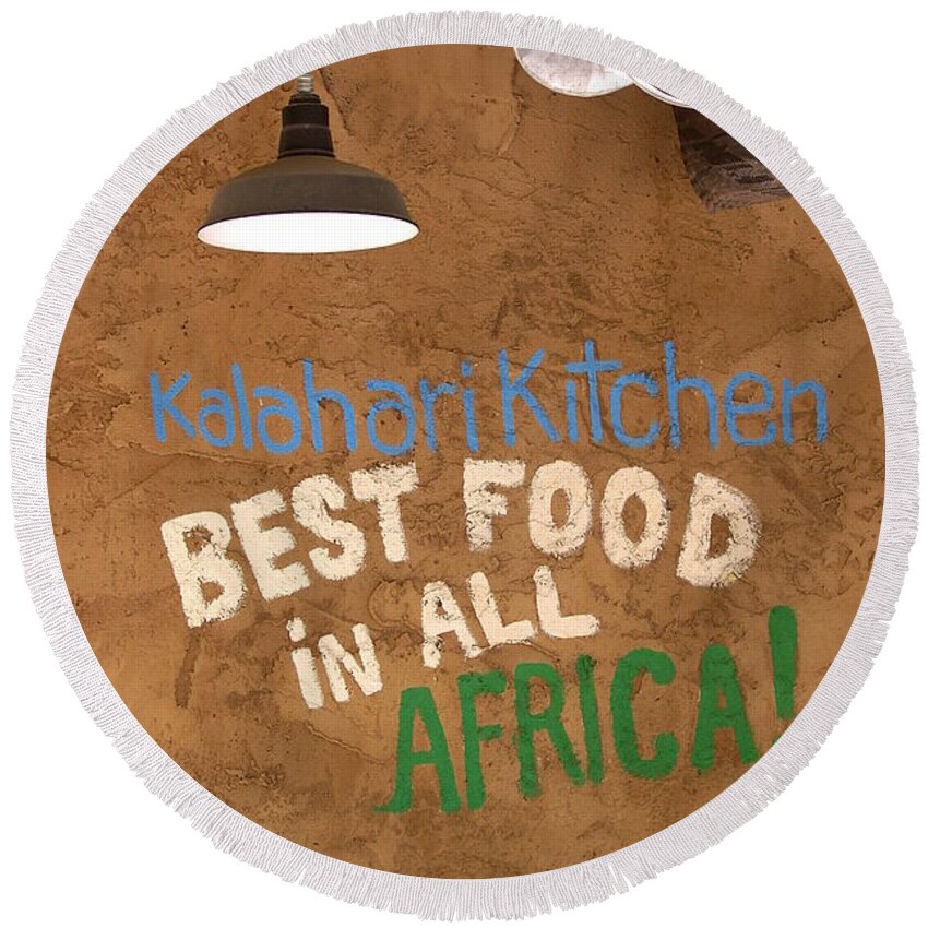 Food Round Beach Towel featuring the photograph African Food by Randy Pollard