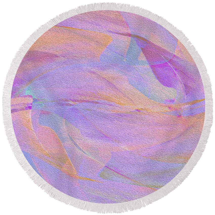Abstract Round Beach Towel featuring the photograph Agave Dance by Stephanie Grant