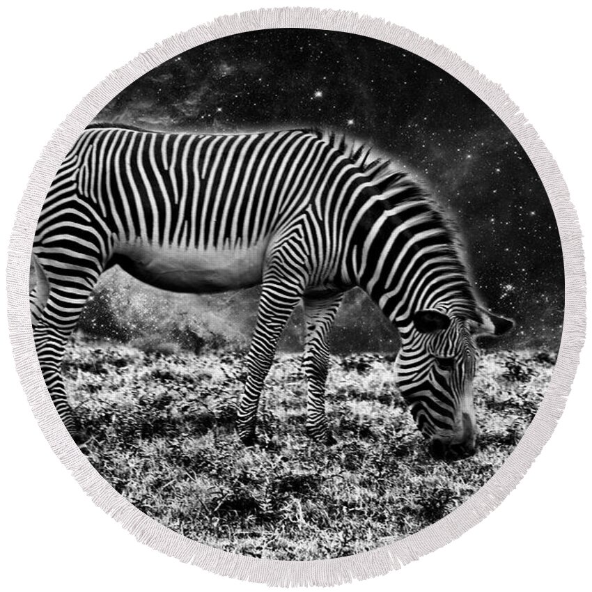 Animal Round Beach Towel featuring the photograph Animal Night by Kevin Cable