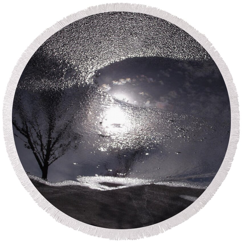 Landscape Round Beach Towel featuring the photograph Another World by Lyric Lucas