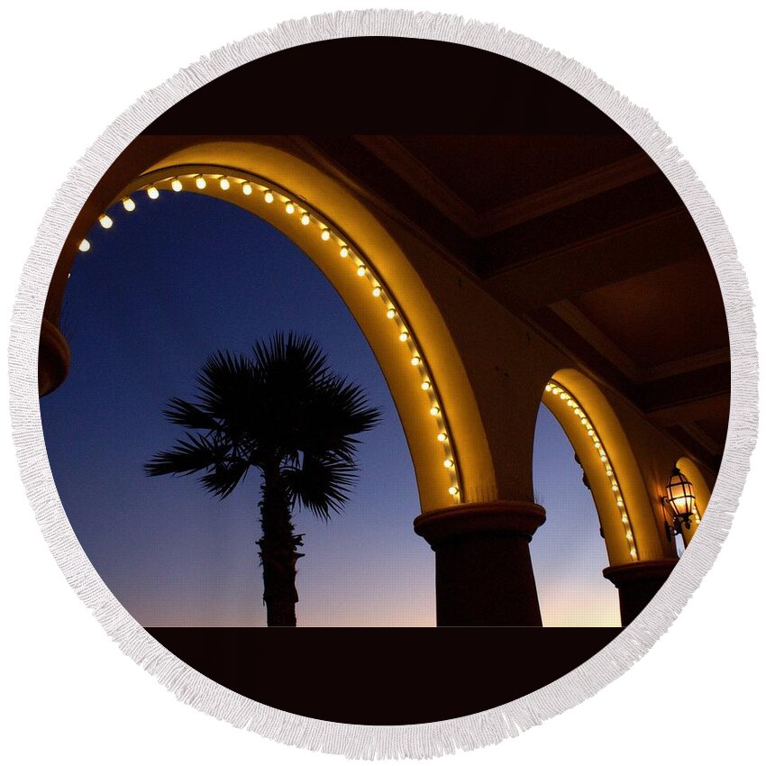 Arches Round Beach Towel featuring the photograph Arches by Lora Lee Chapman