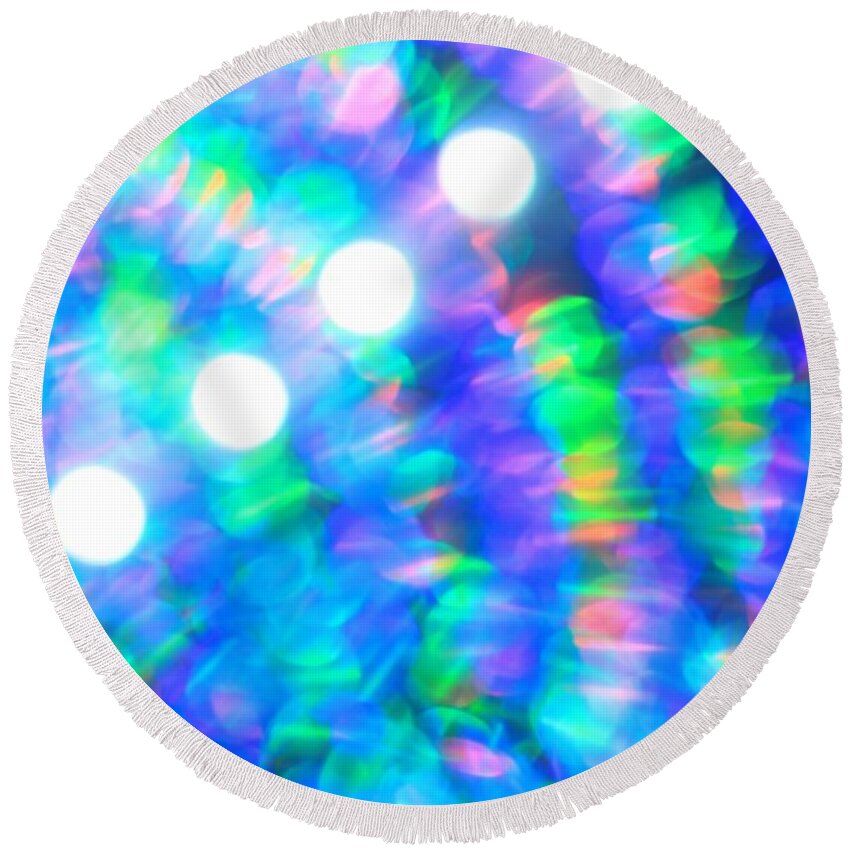 Abstract Round Beach Towel featuring the photograph Are You Experienced by Dazzle Zazz