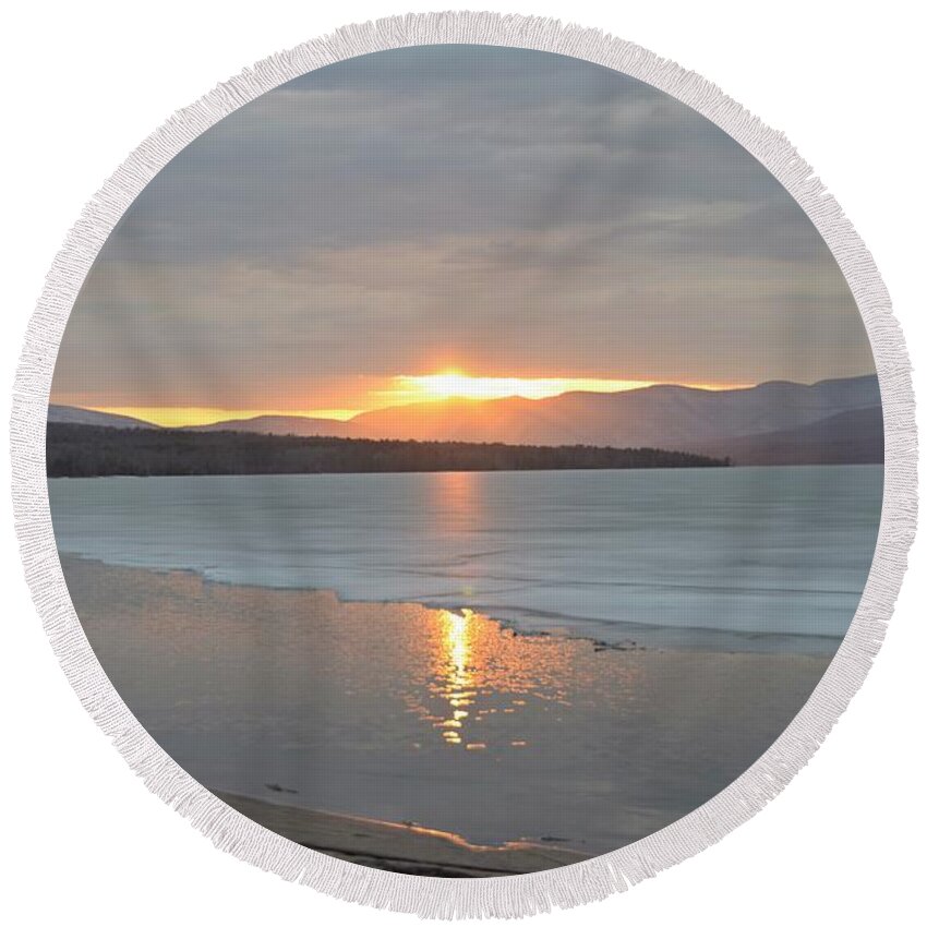 Water Round Beach Towel featuring the photograph Ashokan Reservoir 33 by Cassie Marie Photography