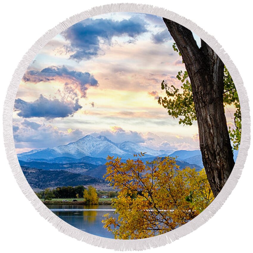 Nature Round Beach Towel featuring the photograph Autumn A Wonderful Time of Year by James BO Insogna