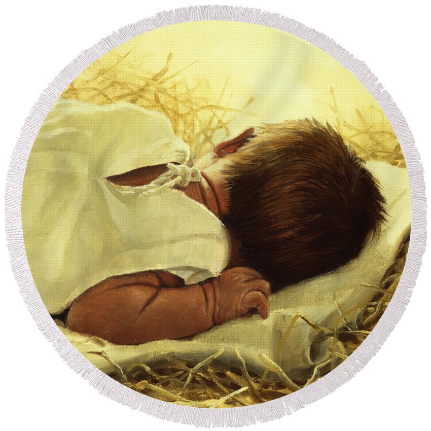 Baby Round Beach Towel featuring the painting The Gift of God by Graham Braddock