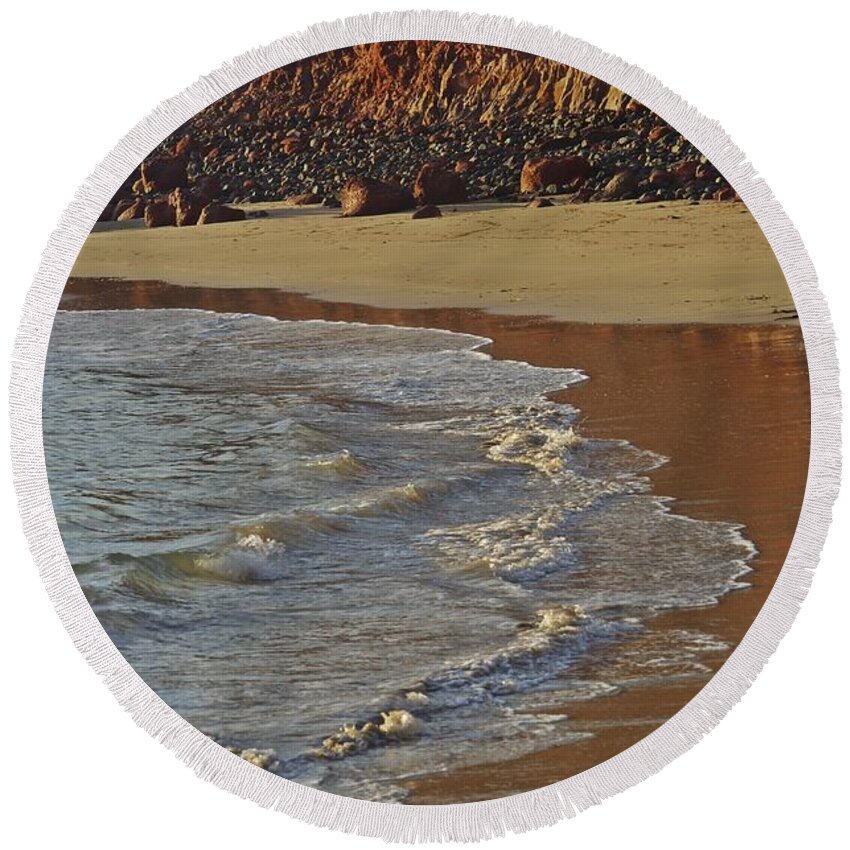 Bay Of Dreams Round Beach Towel featuring the photograph Bay of Dreams by Blair Stuart