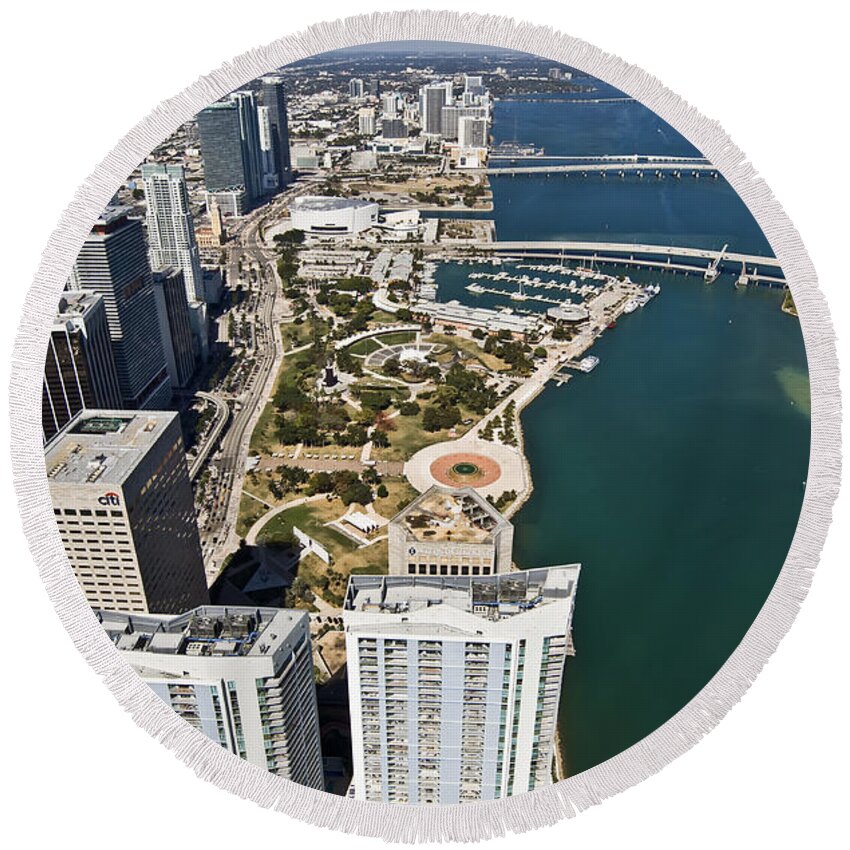 Miami Round Beach Towel featuring the photograph Beautiful Miami by Patrick Lynch