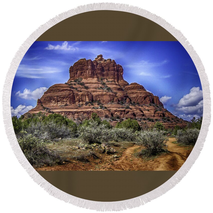 Sedona Round Beach Towel featuring the photograph Bell Rock by Eye Olating Images