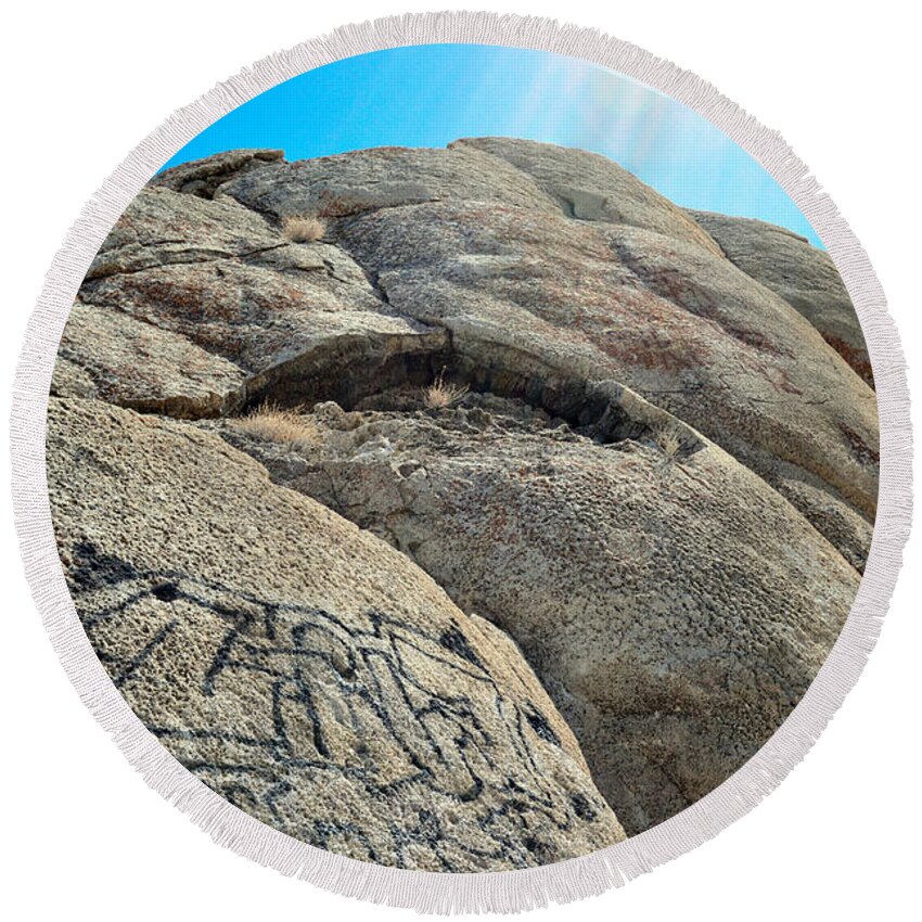 Silly Round Beach Towel featuring the photograph Big Rock Mouth by Brent Dolliver