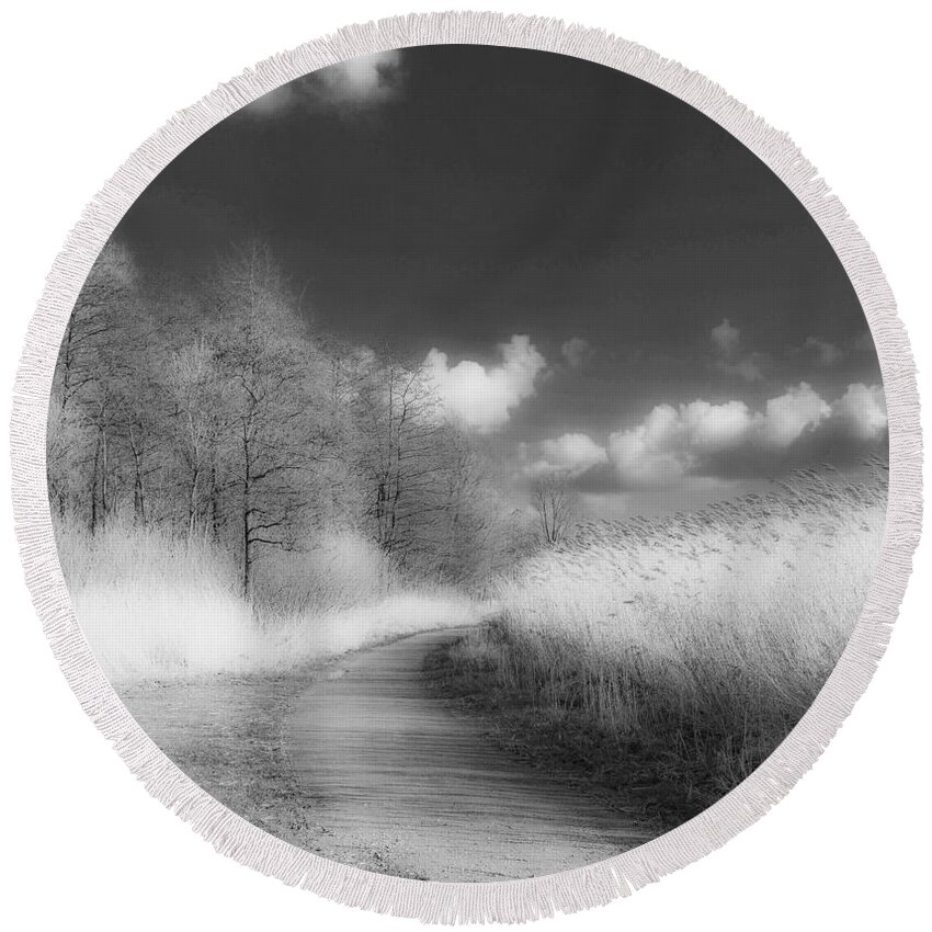 Elfhoevenplas Round Beach Towel featuring the photograph Black is beautiful-4 by Casper Cammeraat