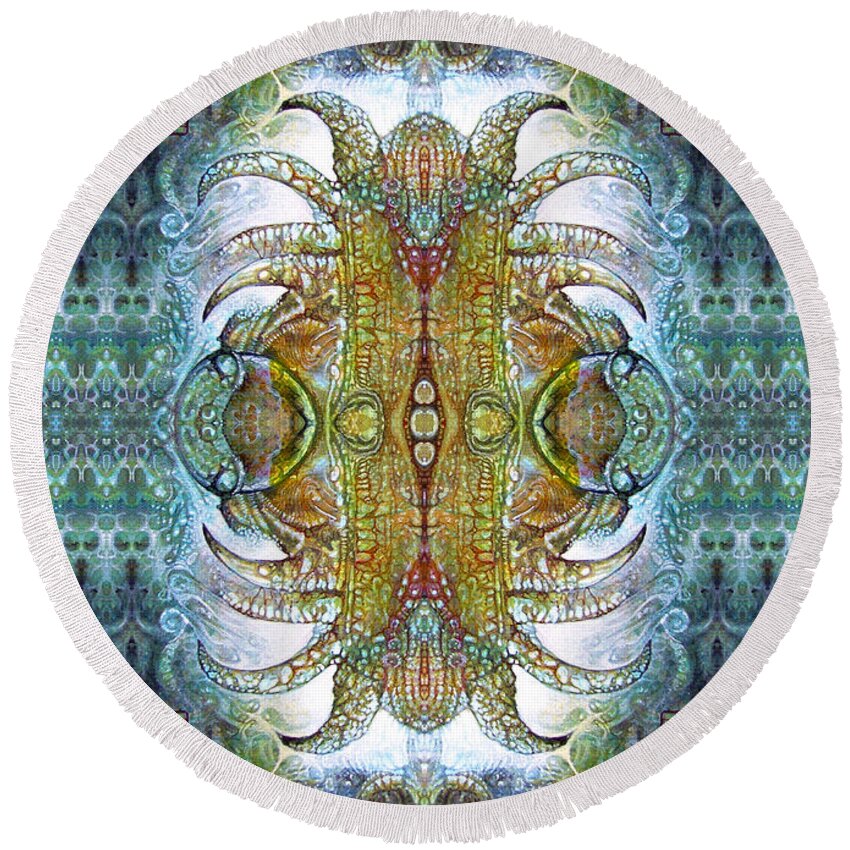 bogomil Variations Round Beach Towel featuring the digital art Bogomil Variation 14 - Otto Rapp and Michael Wolik by Otto Rapp