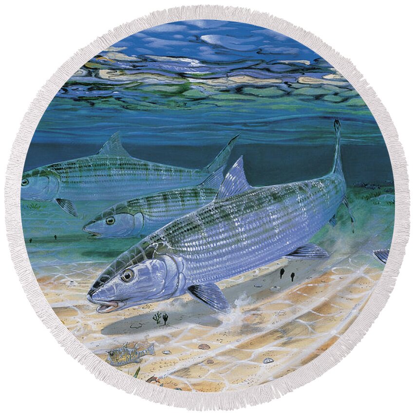 Biscayne Bay Round Beach Towels