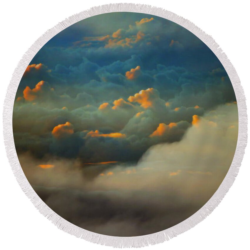 Cloud Round Beach Towel featuring the photograph Both Sides by Gwyn Newcombe