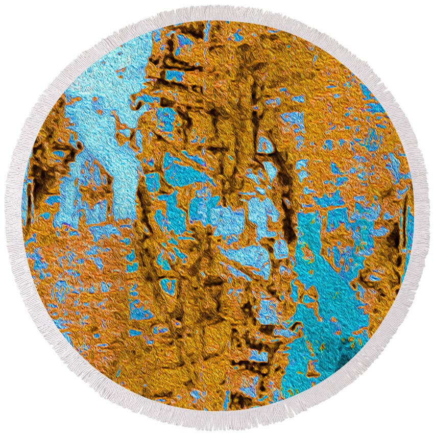 Abstract Round Beach Towel featuring the photograph Breaking Up by Stephanie Grant
