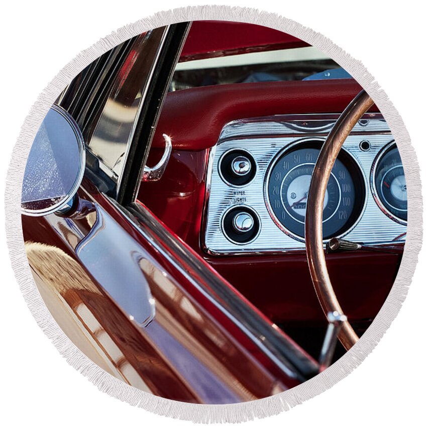 Classic Round Beach Towel featuring the photograph Classic Chevrolet by Jarrod Erbe