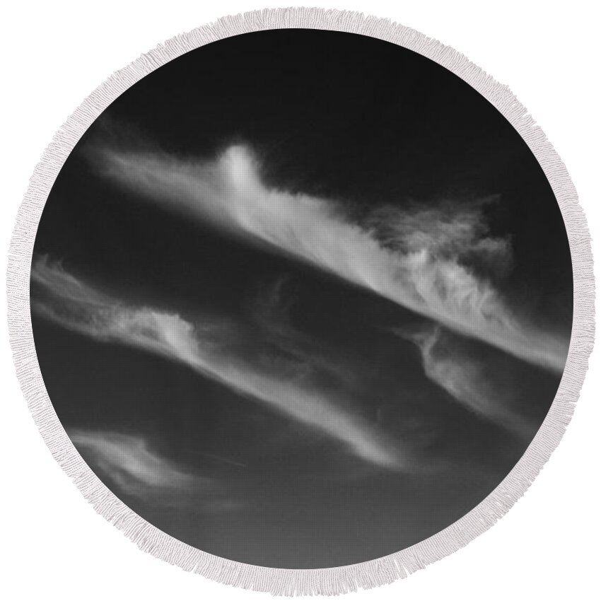 Clouds Round Beach Towel featuring the photograph Clouds by Don Spenner