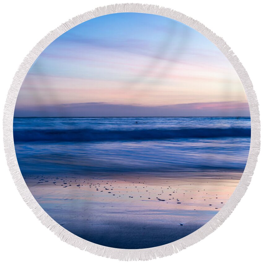 Sea Round Beach Towel featuring the photograph Color of Sea and Sky by Weir Here And There