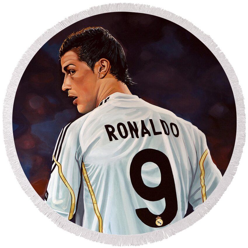 Ronaldo Round Beach Towels