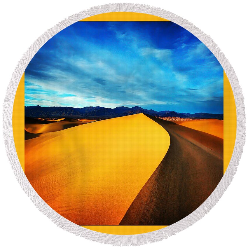 Death Valley Round Beach Towel featuring the photograph Death Valley by Darren White