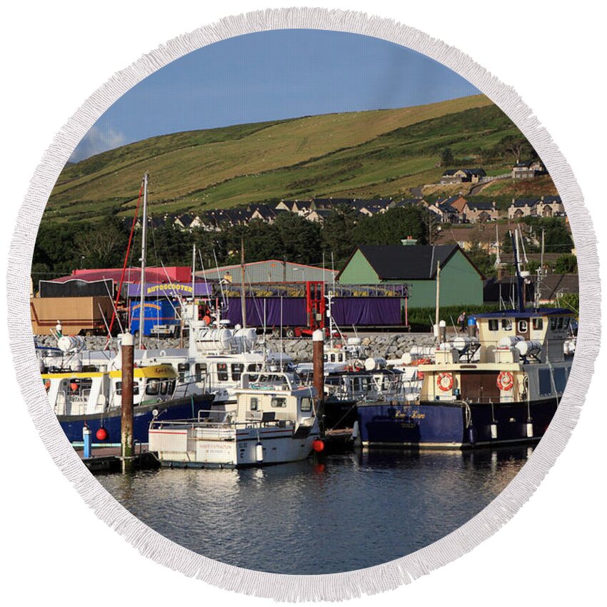 Dingle Round Beach Towel featuring the photograph Dingle Harbour County Kerry Ireland by Aidan Moran