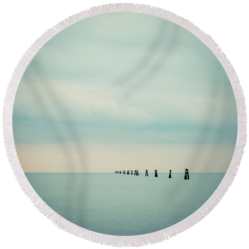 1x1 Round Beach Towel featuring the photograph Dolphin by Hannes Cmarits