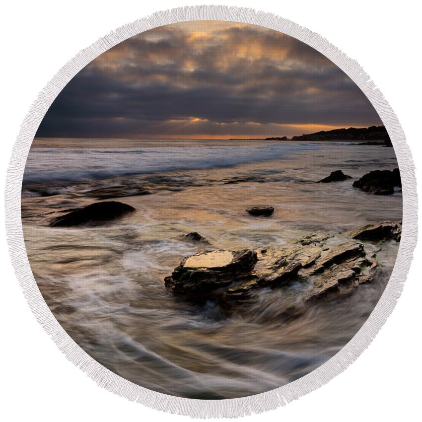 California Round Beach Towel featuring the photograph Ebb and Flow by Rick Berk
