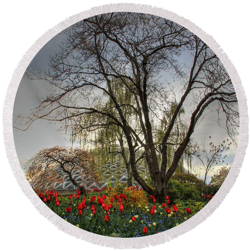 Enchanted Round Beach Towel featuring the photograph Enchanted garden by Eti Reid