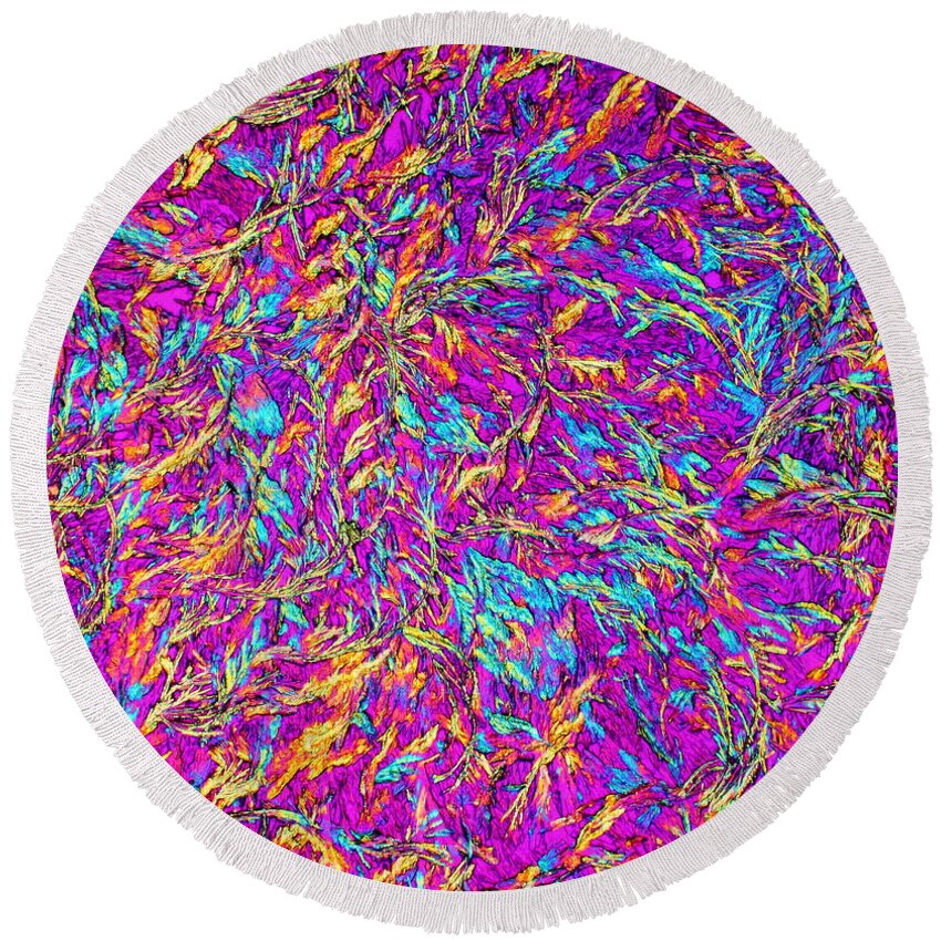 Crystals Round Beach Towel featuring the photograph Exploiting Disfunction by Hodges Jeffery