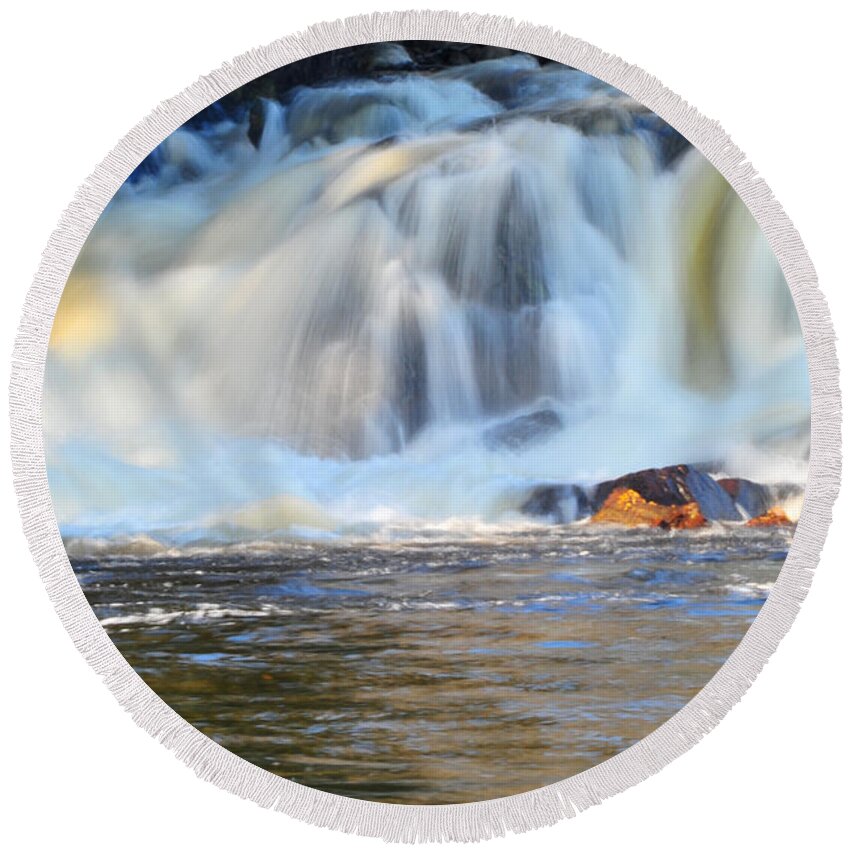 Water_falls Round Beach Towel featuring the photograph Falls by Randi Grace Nilsberg